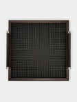 Riviere - Diana Ebony and Woven Leather Tray (18in/46cm) - Brown - ABASK - 