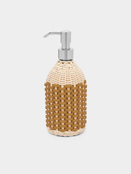 Giobagnara - Rouen Leather and Rattan Soap Dispenser -  - ABASK - 