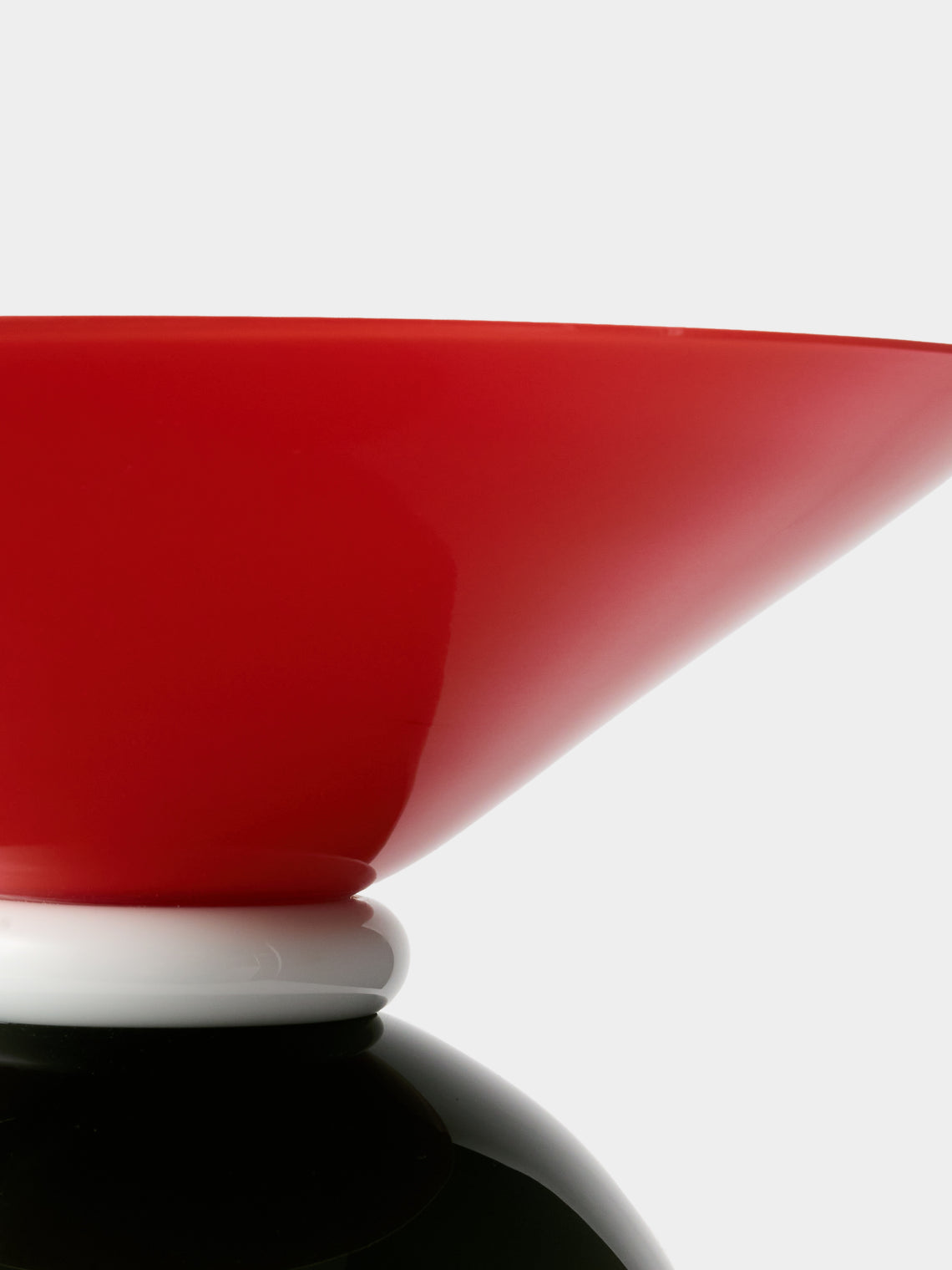 Venini - 1994 Ettore Sottsass Yemen Murano Glass Vase (12in/30cm) - Black - ABASK