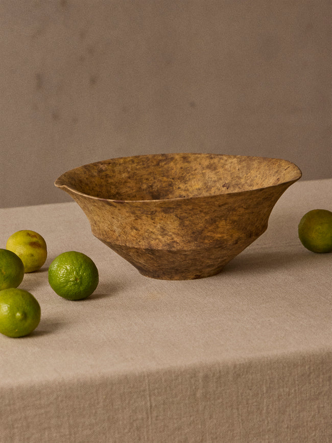 Iida Woodturning - Hand-Turned Ilex Earth-Finish Bowl - Brown - ABASK