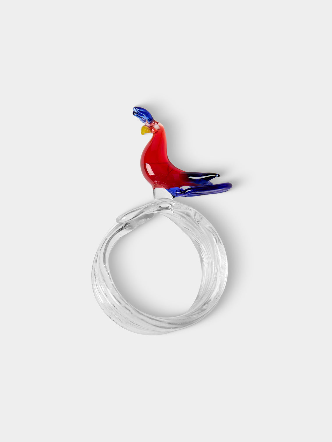 Casarialto - | Set of 6 | Tropical Birds Hand-Blown Glass Napkin Rings - Multiple - ABASK