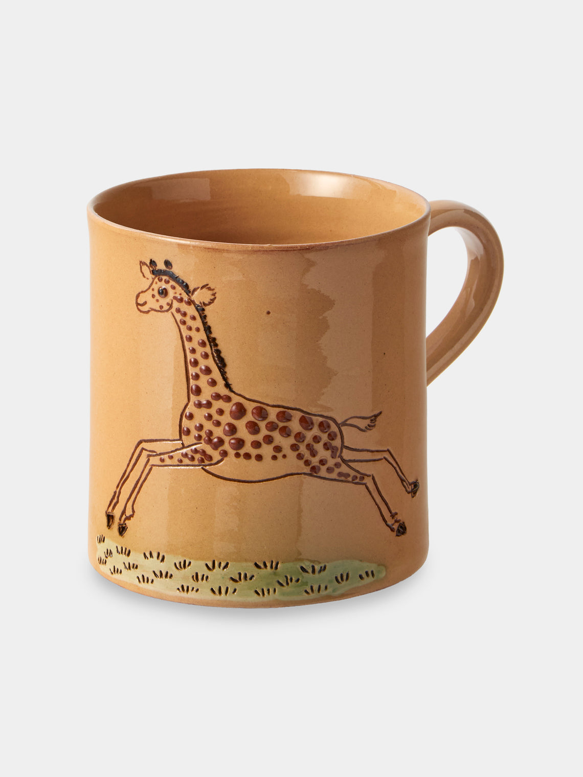 Poterie d’Évires - Animals Hand-Painted Ceramic Mugs (Set of 4) - Cream - ABASK