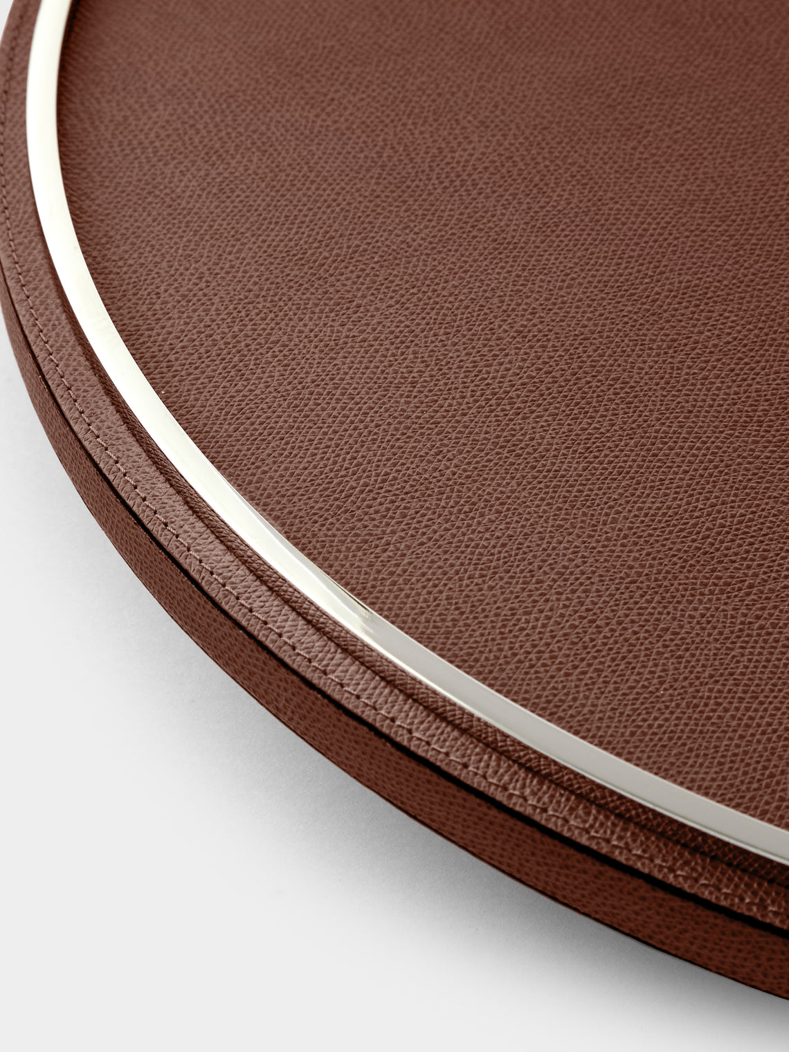 Giobagnara - Neptune Leather Lazy Susan - Brown - ABASK