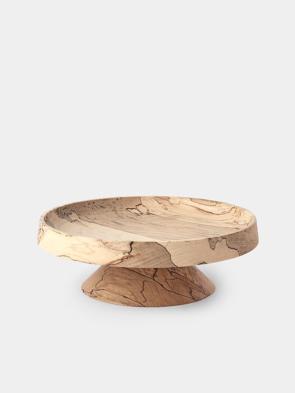 Bird & Branch - Spalted Beech Wood Raised Platter - Natural - ABASK - 