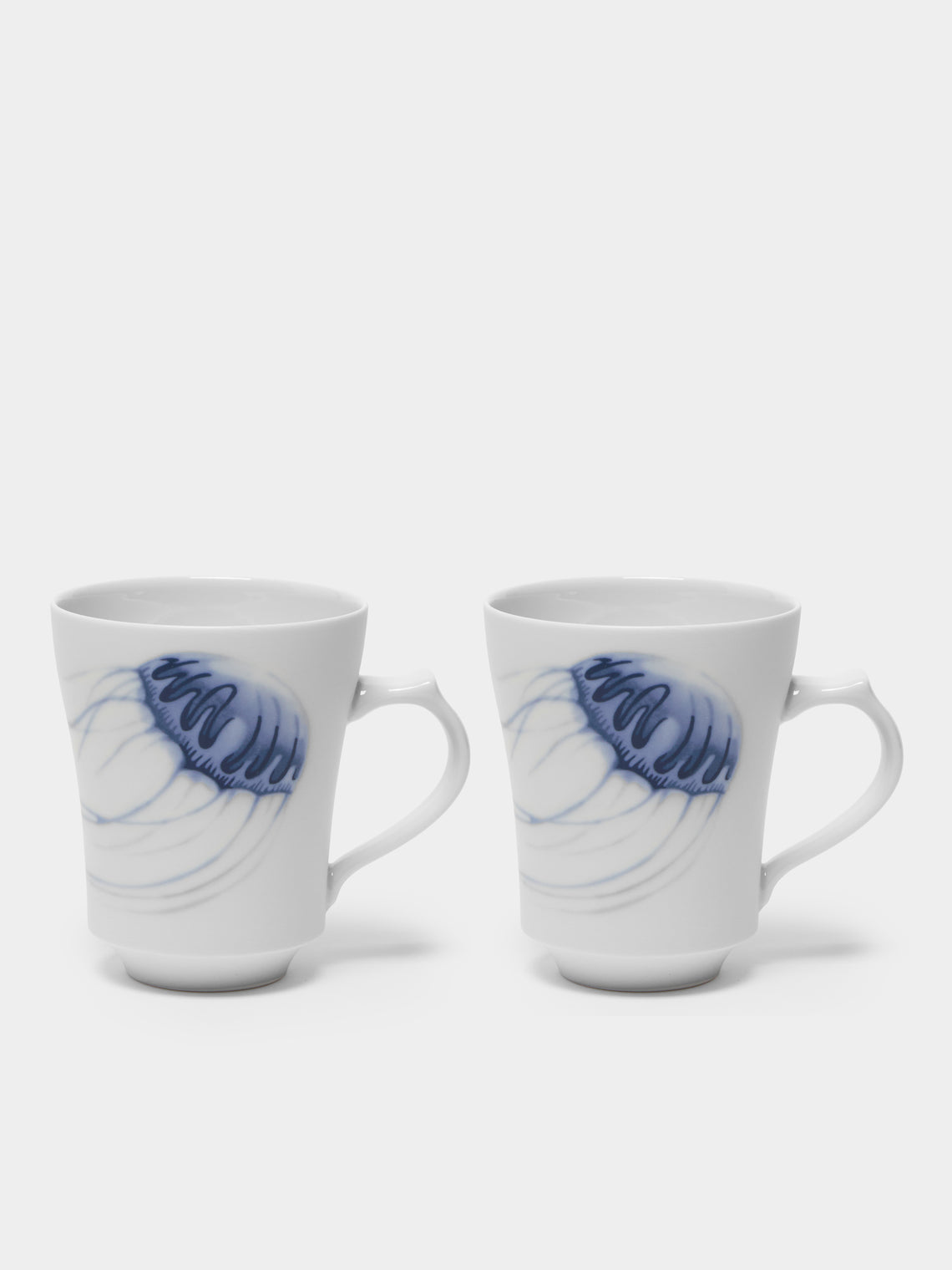 Hering Berlin - Ocean Porcelain Mugs (Set of 2) - White - ABASK 