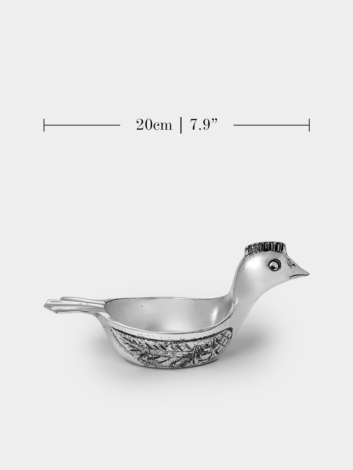 Antique and Vintage - 1970s Valenti Bird Silver-Plated Vide Poche - Silver - ABASK