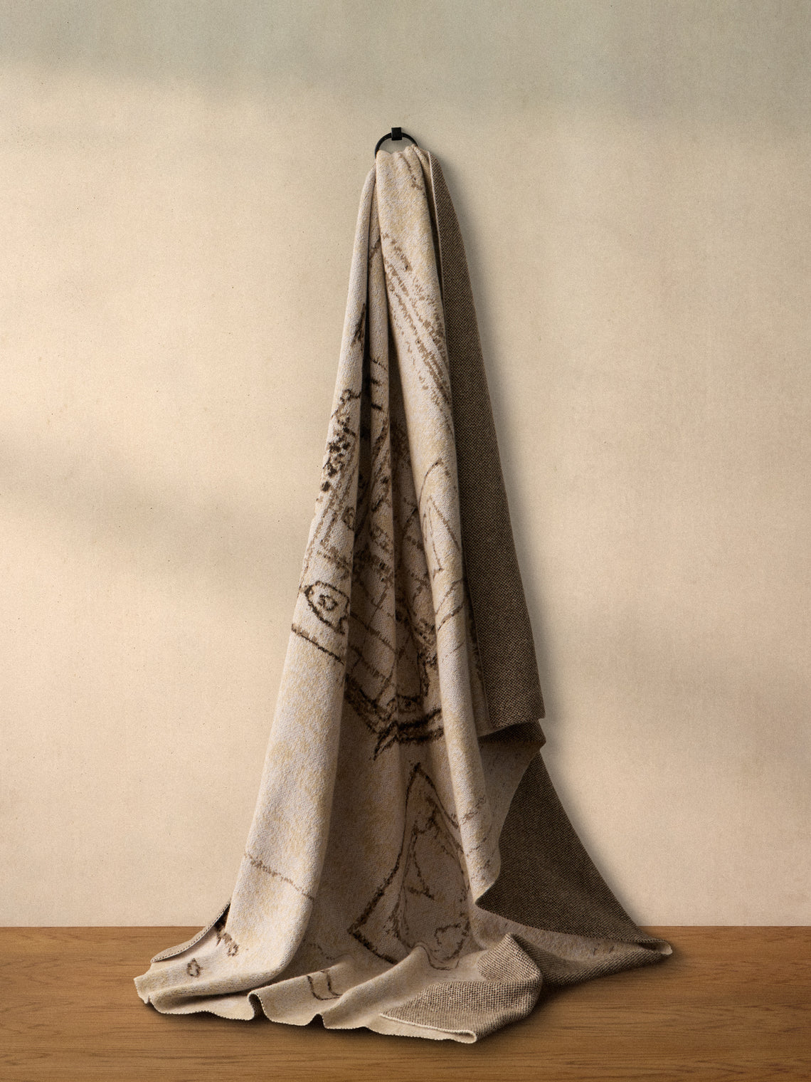Saved NY - Markus Winter Berlin Deko Cashmere Throw (79in/2m) - Beige - ABASK
