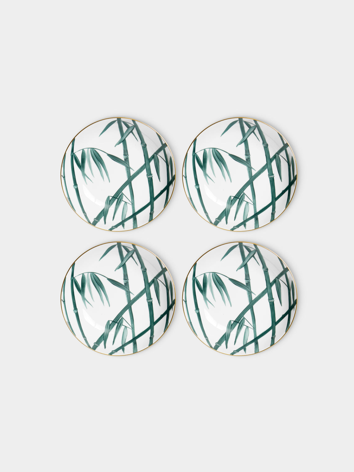 Marie Daage - Jardin d'Arashiyama Hand-Painted Porcelain Deep Bowl - White - ABASK