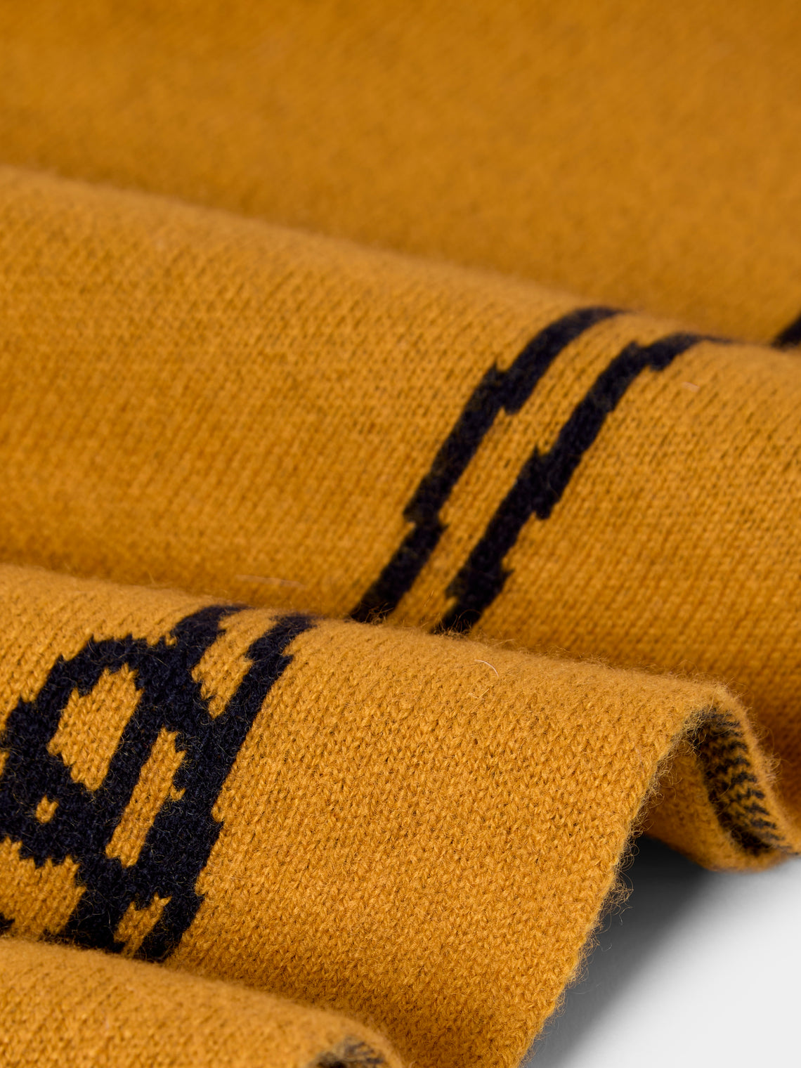 Saved NY - Peter Reed Calligraphy Cashmere Throw (79in/2m) - Yellow - ABASK