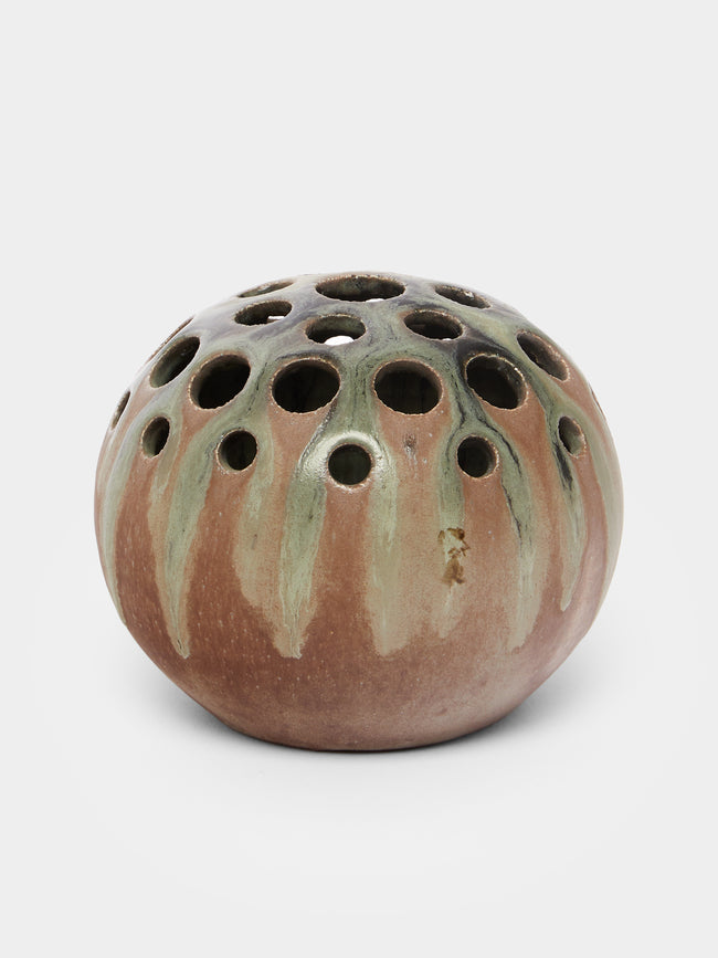 Antique and Vintage - 1960s Accolay Ceramic Round Bud Vase -  - ABASK - 