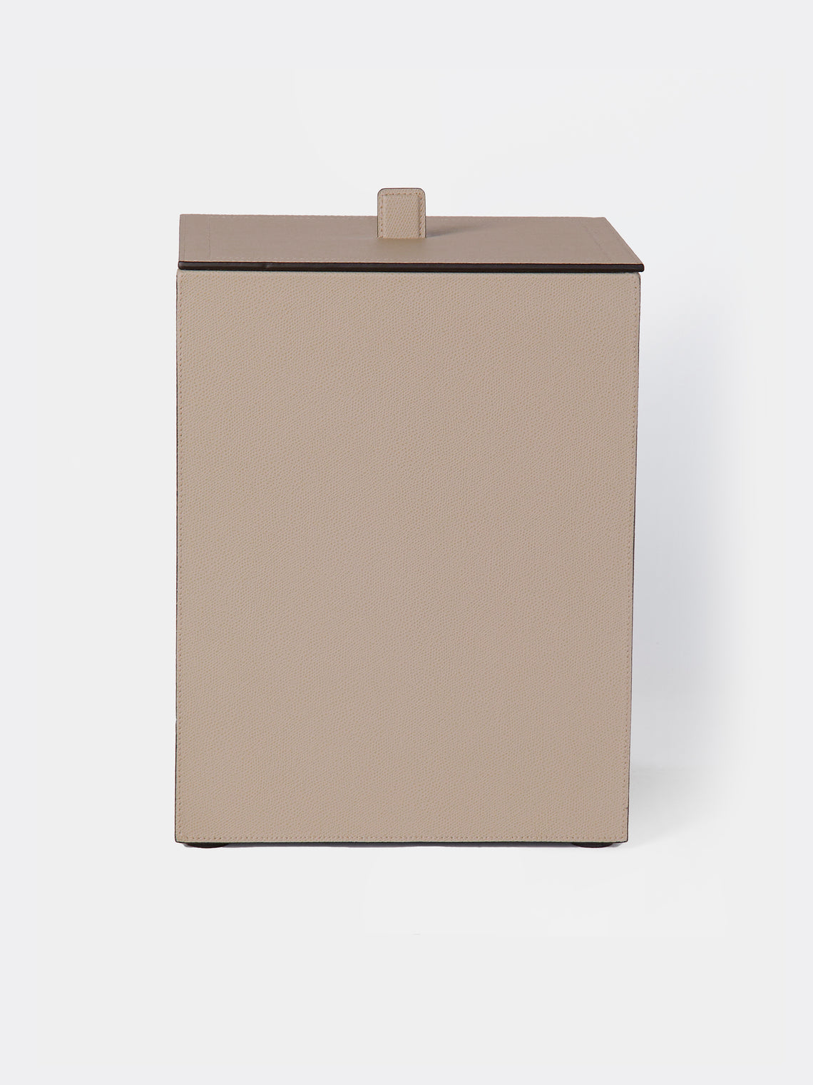 Giobagnara - Walter Leather Wastepaper Bin - Beige - ABASK - 