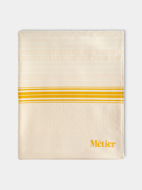 Métier - Cotton Large Beach Blanket (66in/1.7m) - Cream - ABASK - 
