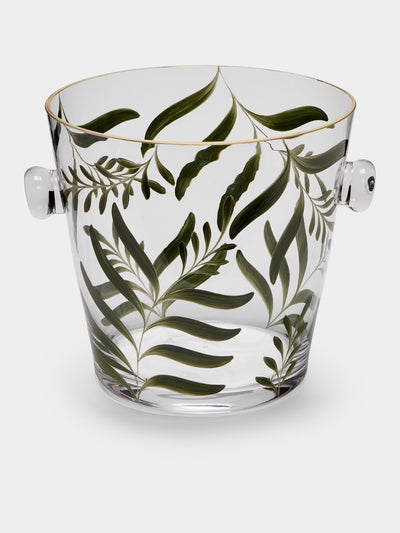 Los Vasos de Agua Clara - Saanen Hand-Painted Crystal Champagne Cooler - Green - ABASK - 