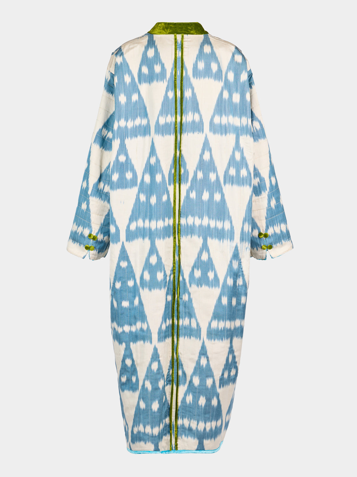 Nazzy Beglari - Hand-Loomed Ikat Velvet Reversible Robe | One Size - Multiple - ABASK