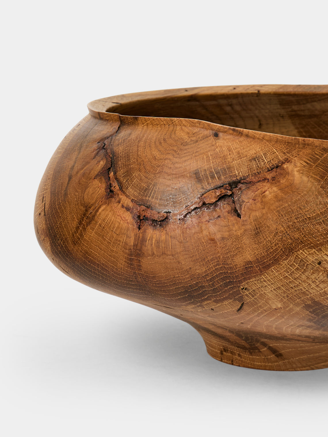 Iida Woodturning - Hand-Turned Ash Oil-Finish Bowl - Brown - ABASK