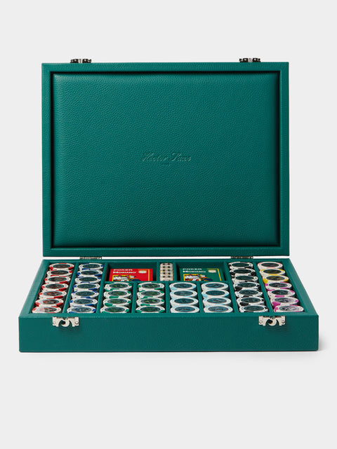 Hector Saxe - Leather Poker Set - Green - ABASK - 