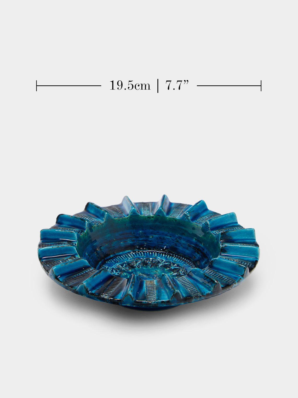 Antique and Vintage - Mid-Century Bitossi Rimini Blue Ceramic Ashtray - Blue - ABASK