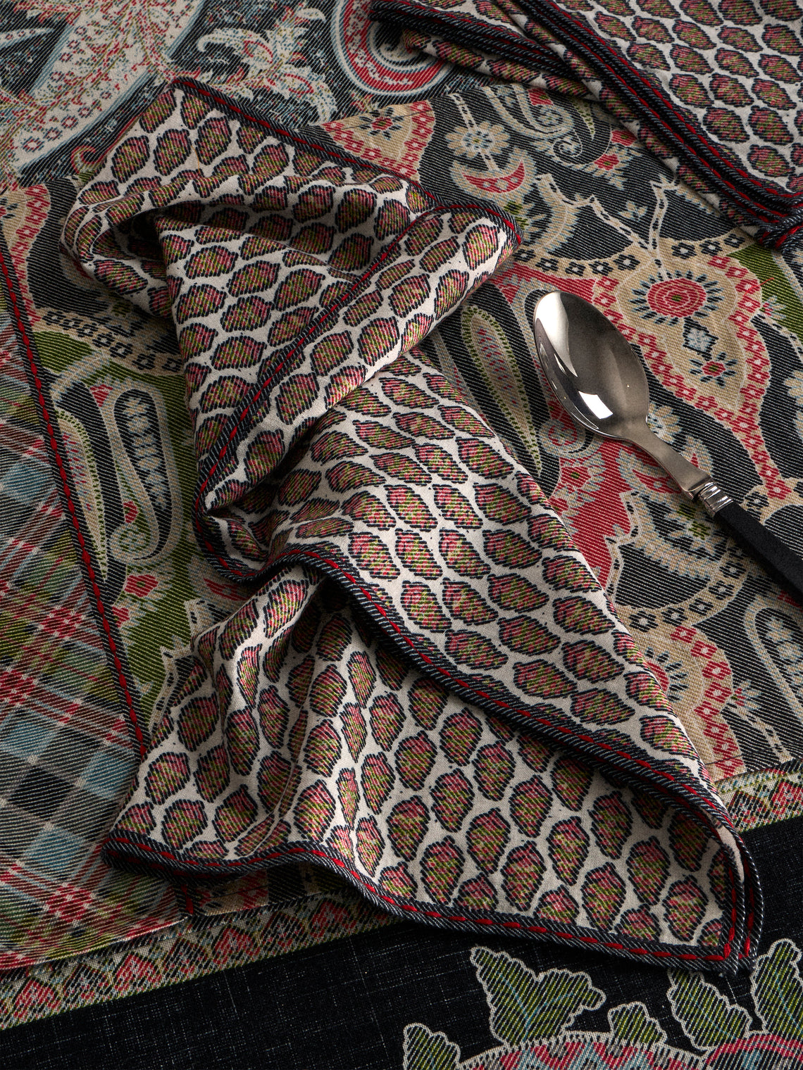 D'Ascoli - | Set of 4 | Tansy Printed Cotton Napkins - Multiple - ABASK
