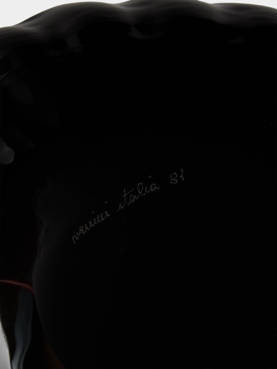 Antique and Vintage - 1981 Venini Calabash Glass Dish - Yellow - ABASK