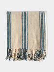 Mizar & Alcor - Turquoise Handwoven Linen and Cotton Towels (Set of 2) - Blue - ABASK - 