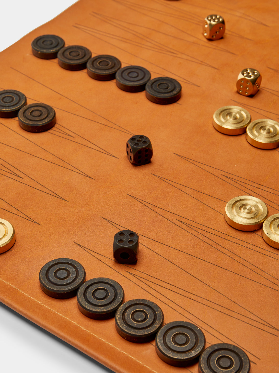 Corbet - Leather Travel Backgammon Set - Tan - ABASK