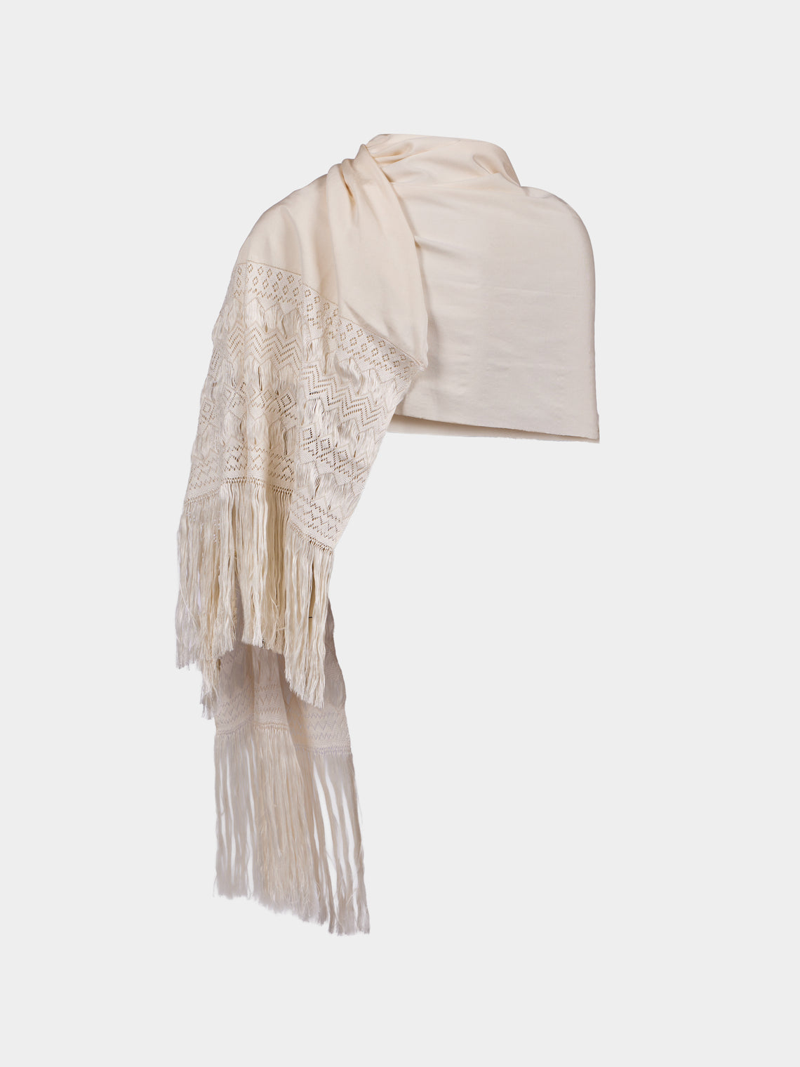 Heirlome - Silk Rebozo (98.5in/2.5m) - Ivory - ABASK