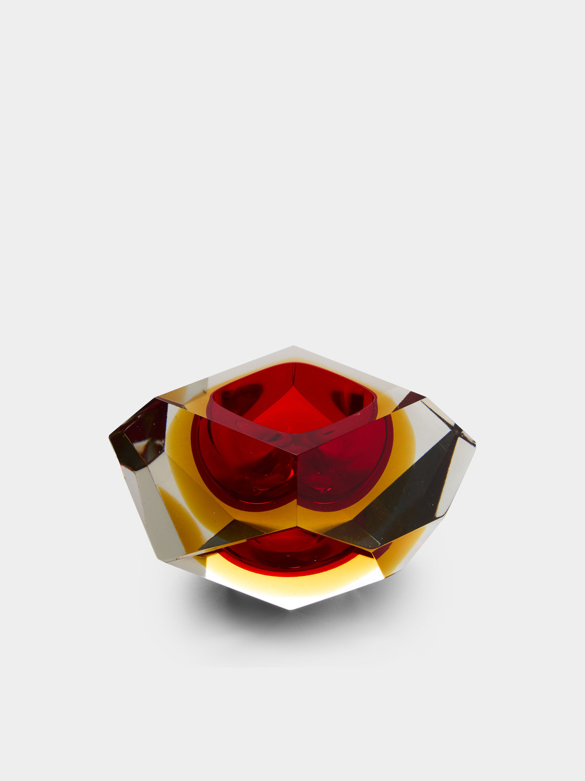 Antique and Vintage - 1970s Murano Glass Ashtray - Red - ABASK - 