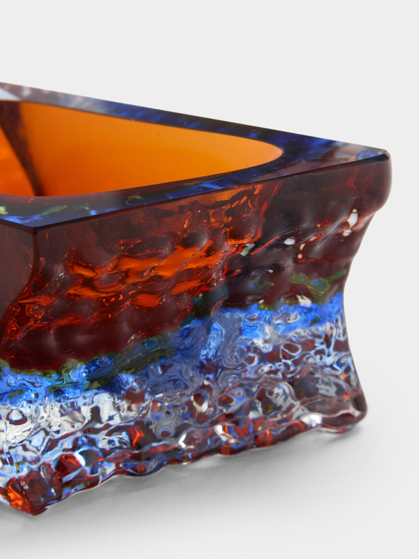 Antique and Vintage - 1970s Seguso Murano Glass Ashtray - Blue - ABASK