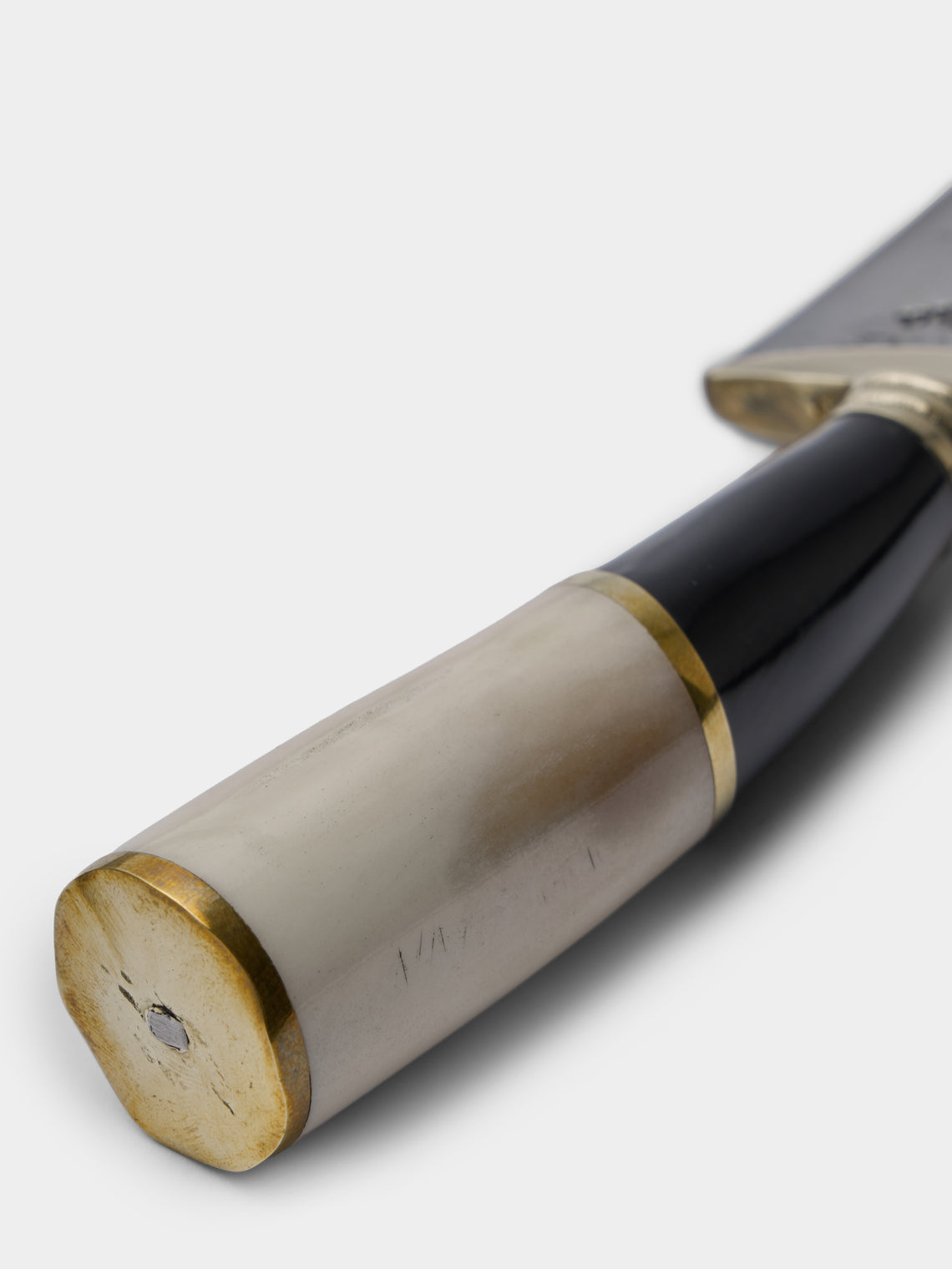 Poglia - Signature Horn, Bone and Brass Knife - Black - ABASK