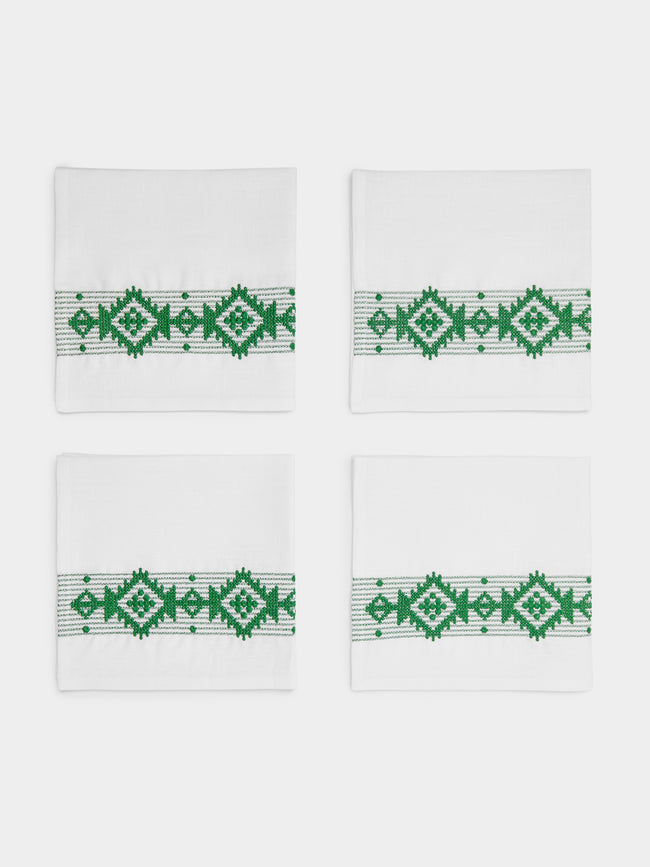 The Table Love - Folklore Embroidered Linen Napkin (Set of 4) -  - ABASK