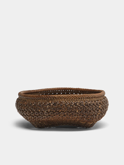 Junpei Kawaguchi - Hand-Braided Rattan Flower Basket - Brown - ABASK - 