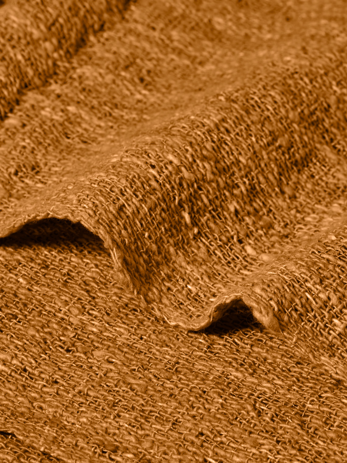 Valentina Hoyos - Hand-Dyed Cotton Throw (106in/2.7m) - Orange - ABASK