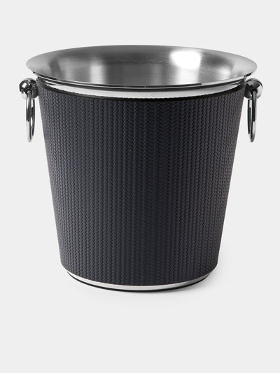 Pinetti - Leather Champagne Bucket - Navy - ABASK - 