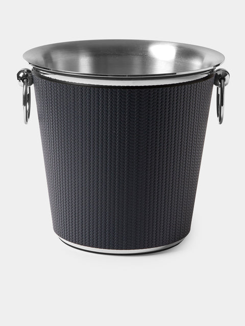 Pinetti - Leather Champagne Bucket - Navy - ABASK - 