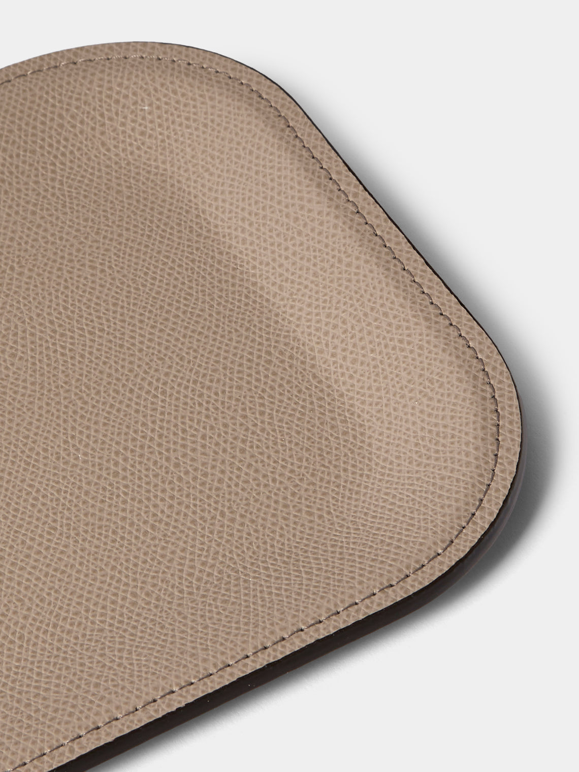 Pinetti - Victor Leather Trinket Tray (11.5in/29.5cm) - Taupe - ABASK