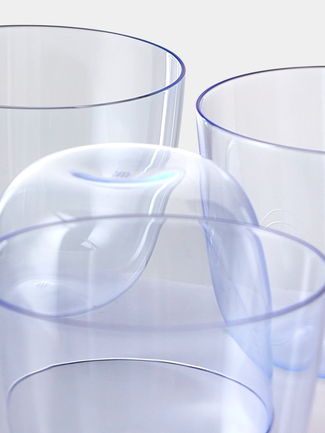 Lobmeyr - Alpha Hand-Blown Crystal Cocktail / Espresso Tumblers (Set of 4) - Light Blue - ABASK