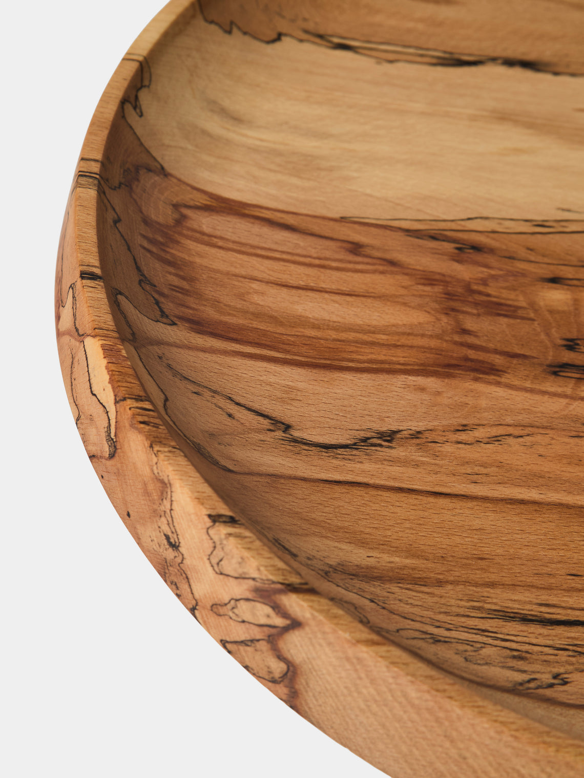 Bird & Branch - Spalted Beech Wood Raised Platter - Natural - ABASK