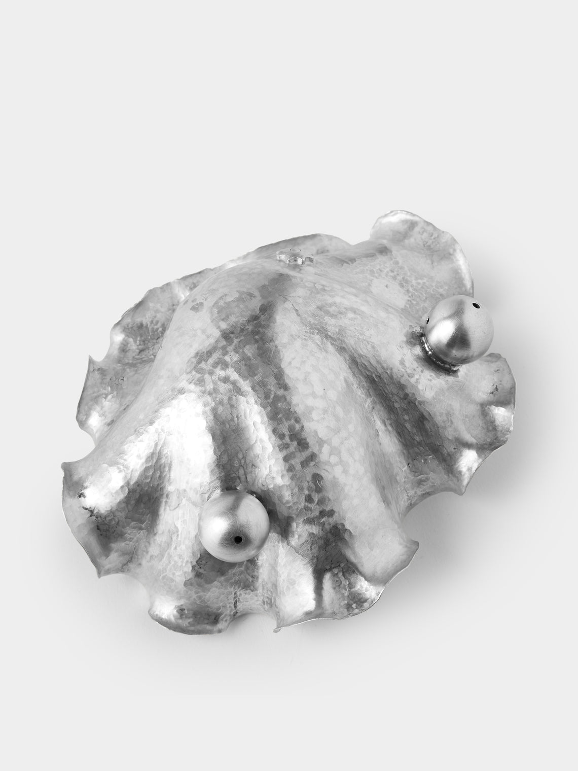 Antique and Vintage - 1970s Zucchetti Shell Solid Silver Dish - Silver - ABASK