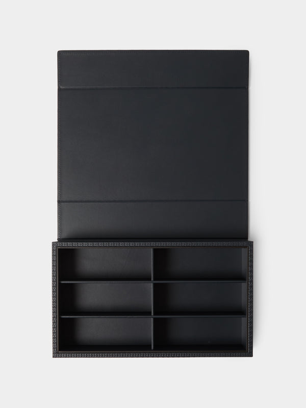 Pinetti - Leather Sunglasses Case - Navy - ABASK