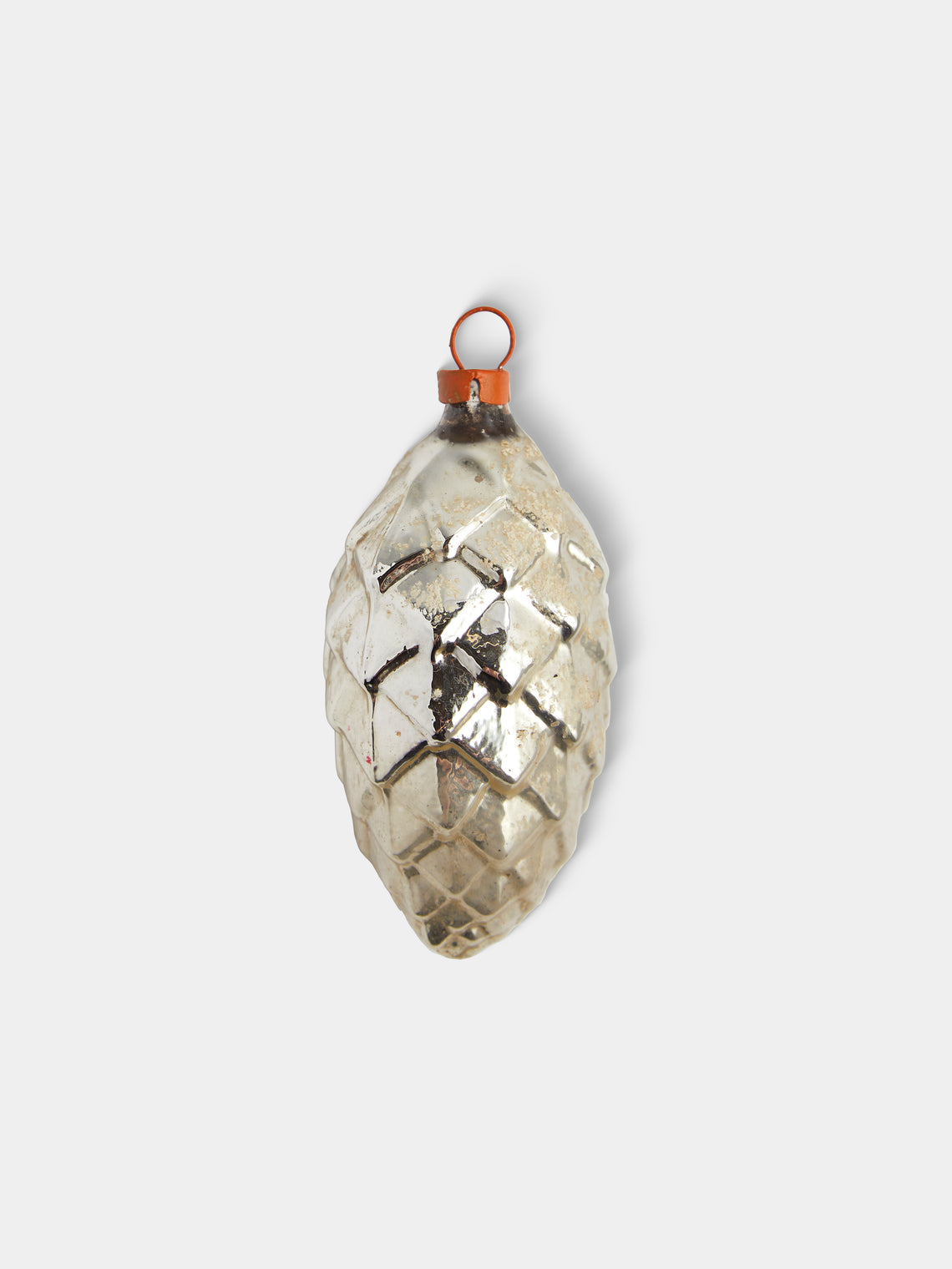 Antique and Vintage - Early-20th-Century Pinecones Glass Baubles (Set of 12) - Silver - ABASK