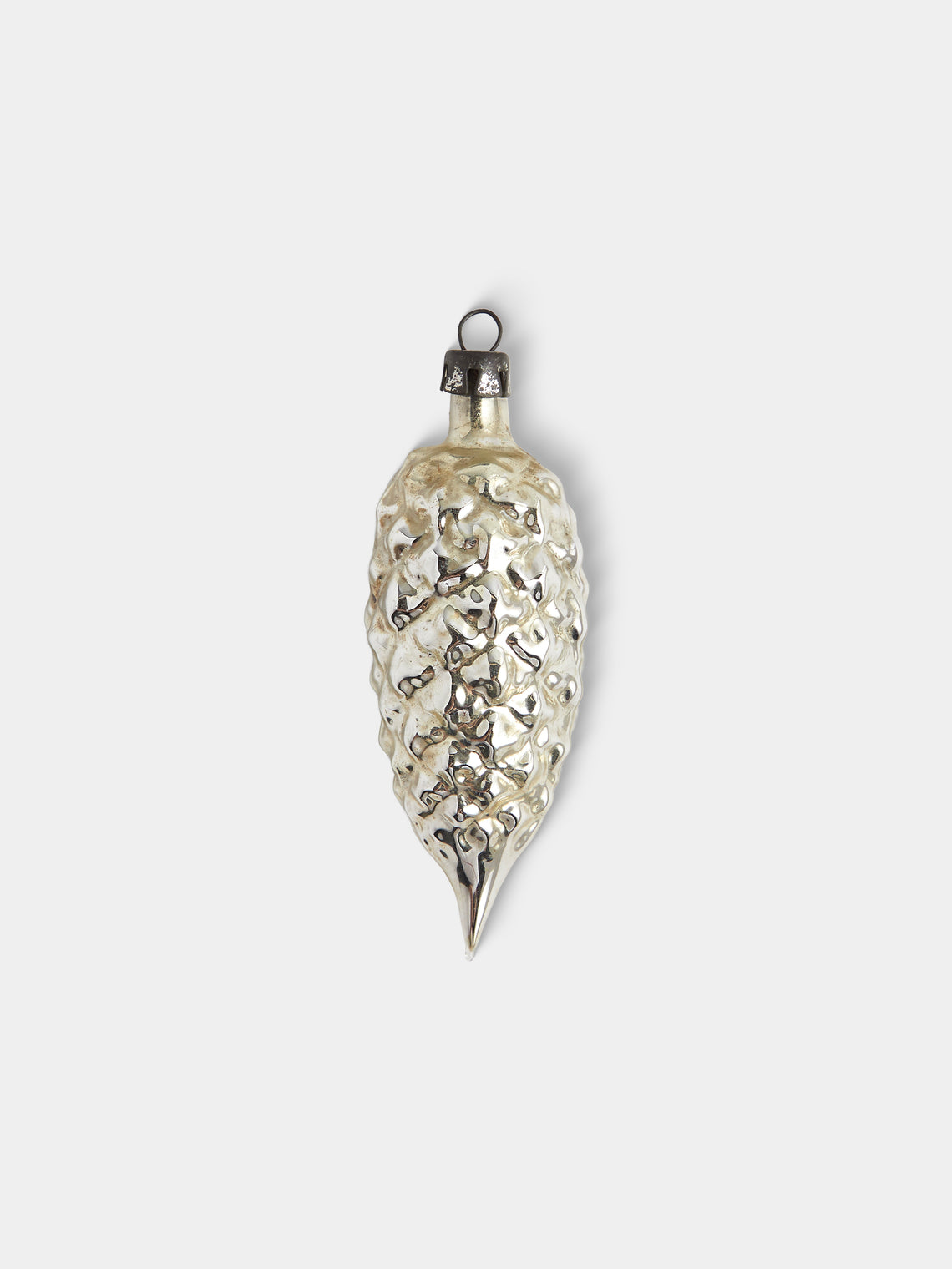 Antique and Vintage - Early-20th-Century Pinecones Glass Baubles (Set of 12) - Silver - ABASK
