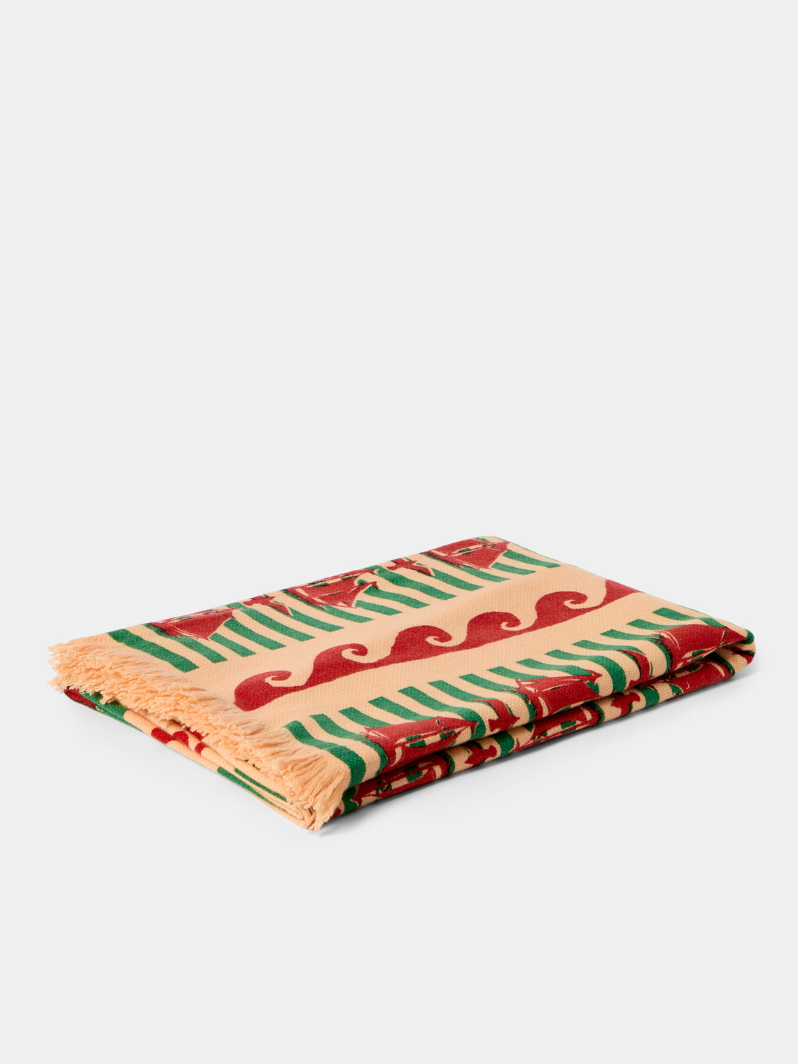 Saved NY - Greek Waves Cashmere Throw (79in/2m) - Multiple - ABASK
