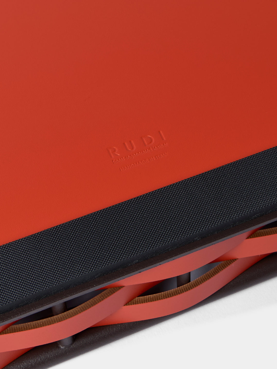 RUDI - Nassa Leather Tray (24in/60.5cm) - Red - ABASK