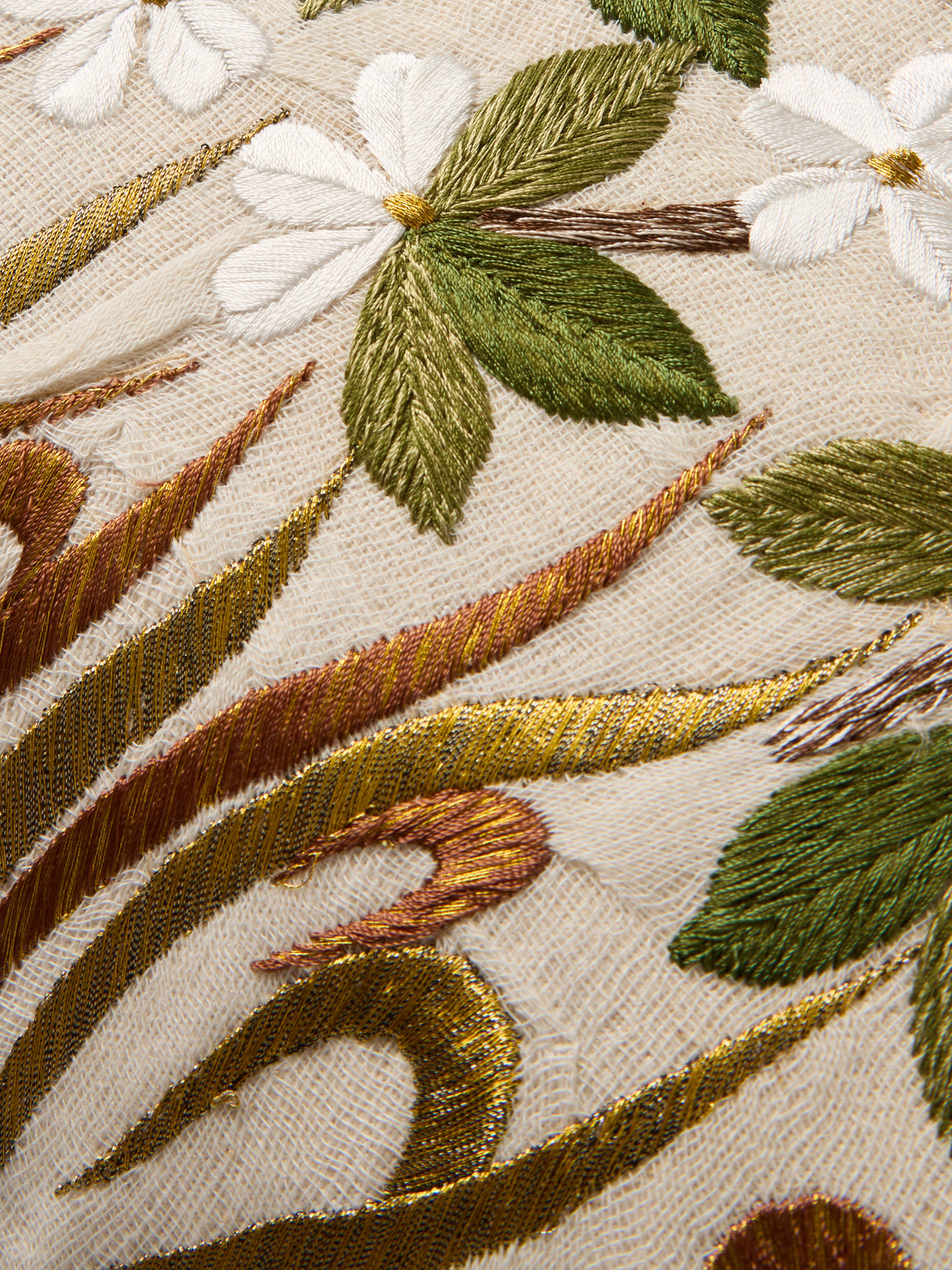 Bokja - Primavera Embroidered Linen Cushion (35.5in/90cm) - Multiple - ABASK