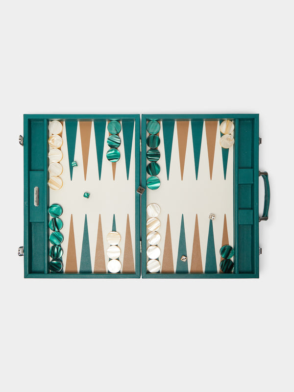 Hector Saxe - Large Leather Backgammon Set -  - ABASK - 