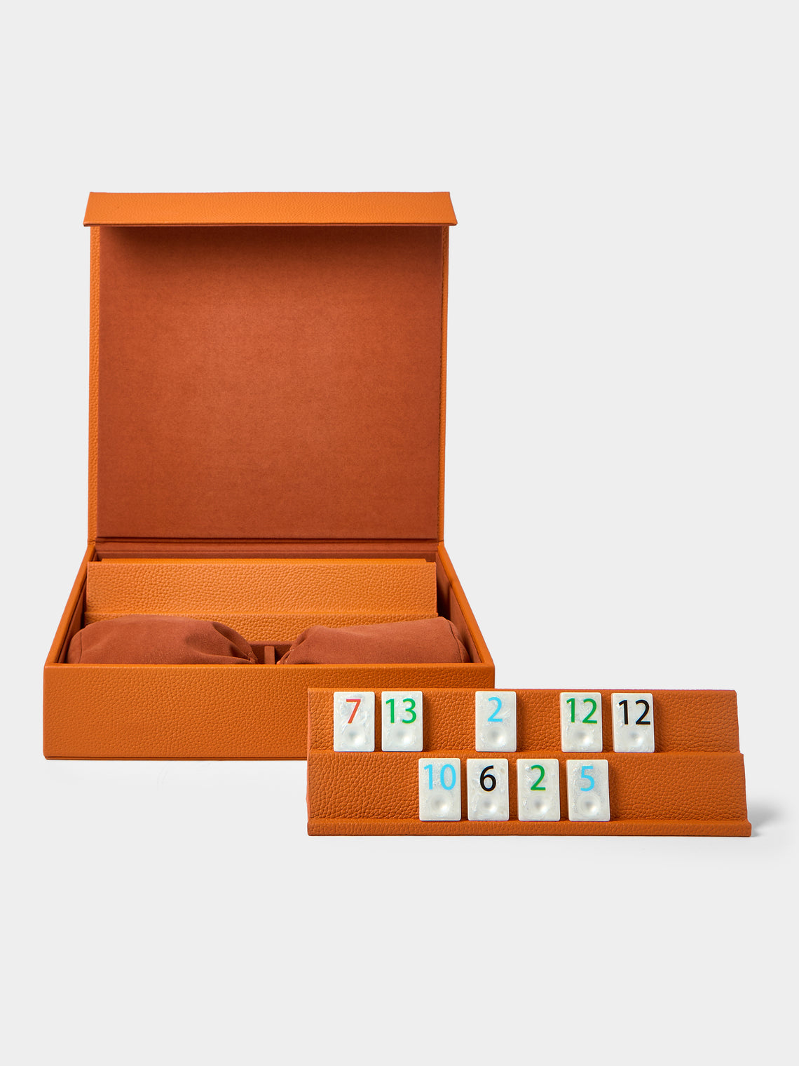 Belotier - Leather Rummikub Set - Orange - ABASK