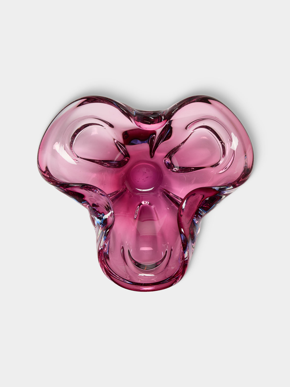 Antique and Vintage - Mid-Century Crystal Ashtray - Purple - ABASK