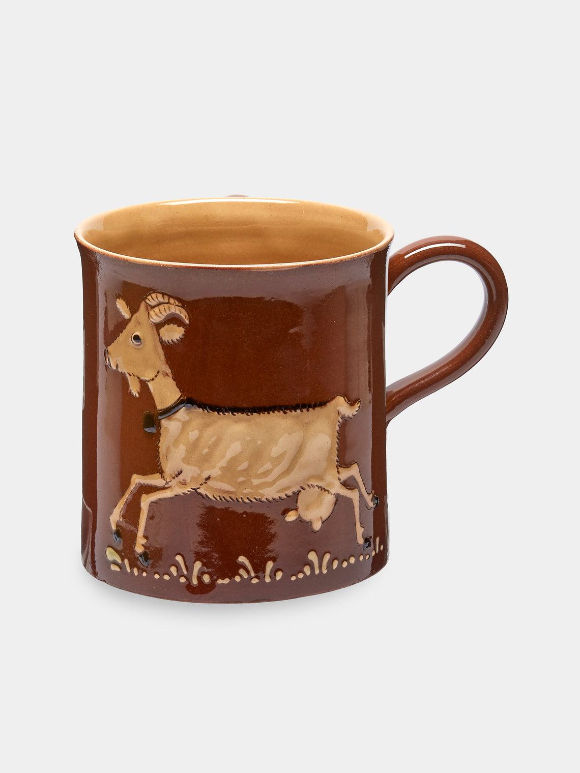 Poterie d’Évires - Animals Hand-Painted Ceramic Mugs (Set of 6) - Light brown - ABASK