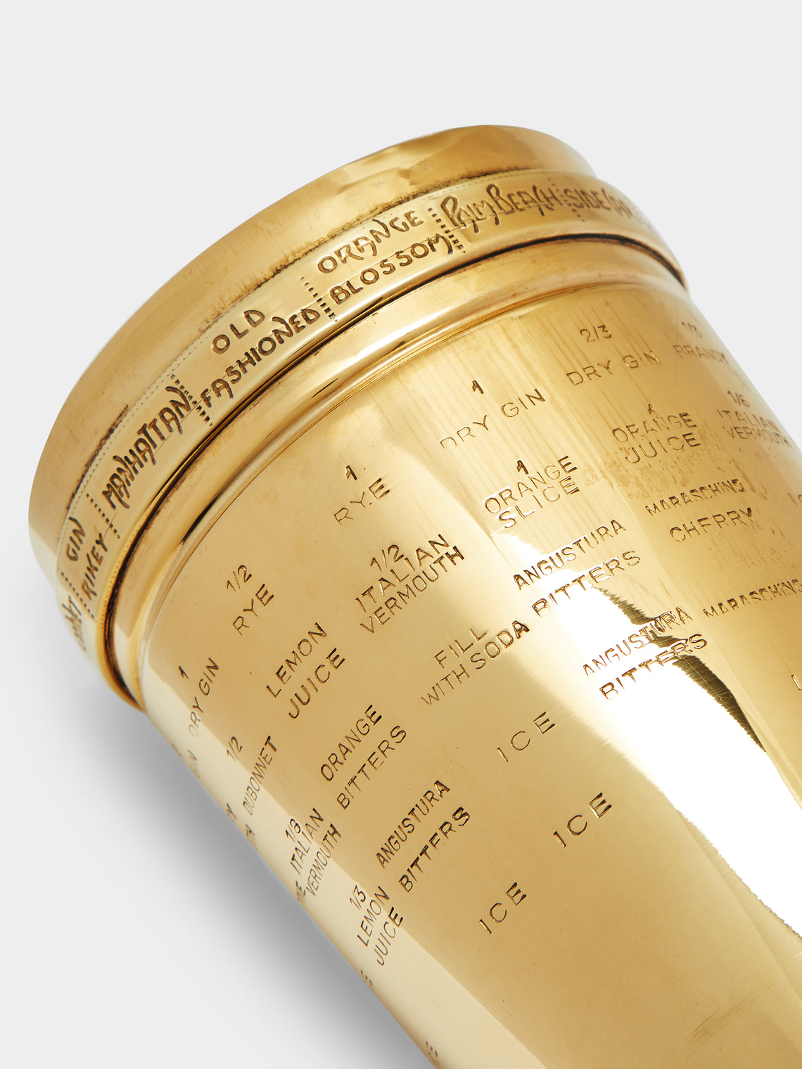 Antique and Vintage - 1930 Menu Silver-Plated Cocktail Shaker -  - ABASK