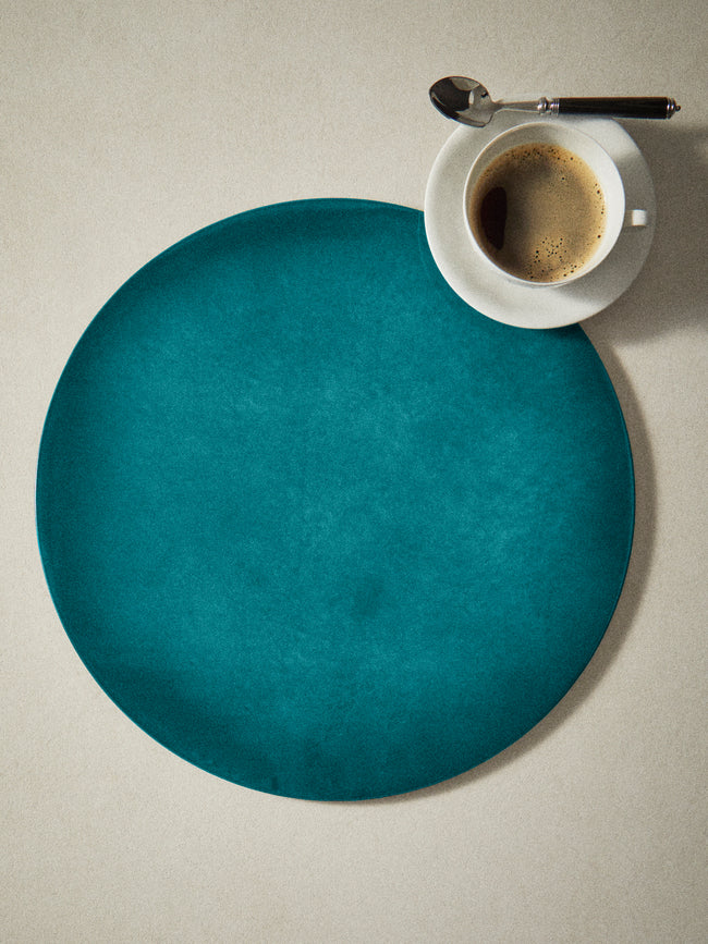 MAAR Design - | Set of 4 | Oceano Hand-Painted Lacquered Placemats - Blue - ABASK